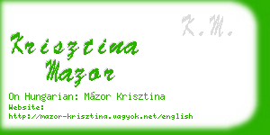 krisztina mazor business card